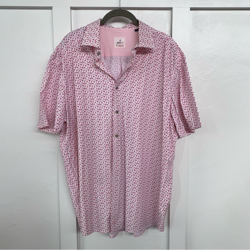 johnnie-O Pink Flamingo Casual Shirt